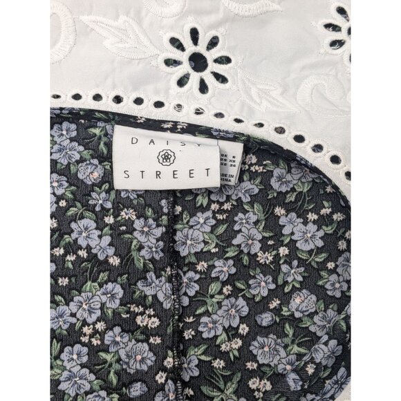 Daisy Street Floral Ditsy Dress Size XS Button Up Prairie Peter Pan Collar Retro - Picture 8 of 13